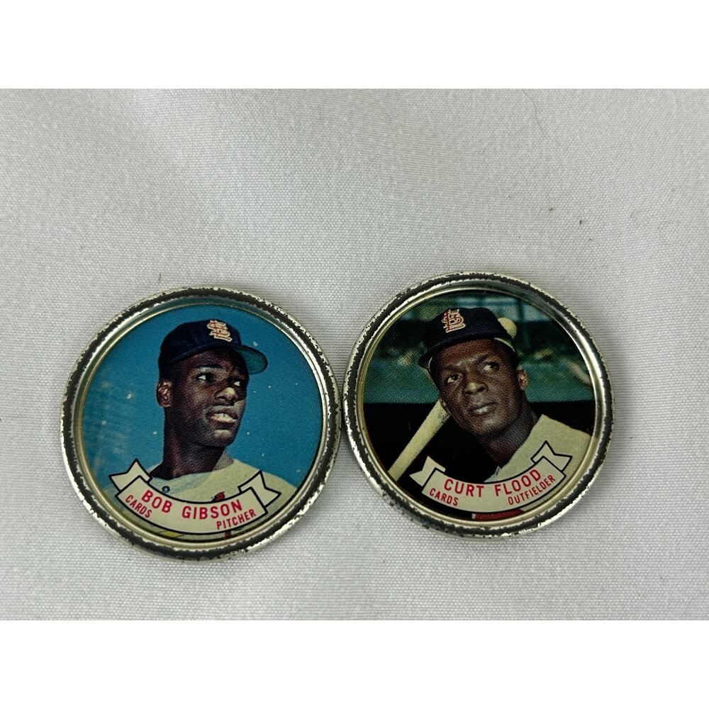 1964 Topps Baseball Coins Cardinals Bob Gibson Curt Flood Vintage Lot